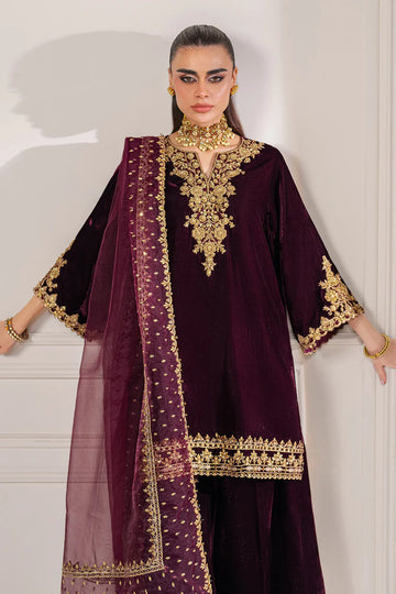 Barouqe Micro Velvet 9000 Festive 3 Piece Dress - zab979